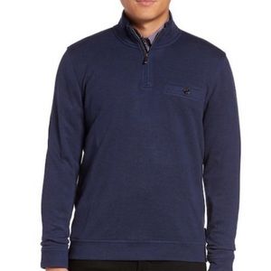 Ted Baker London Navy Blue Valerio Quarter Zip Sweater Shirt Men’s Size 6 XL XXL